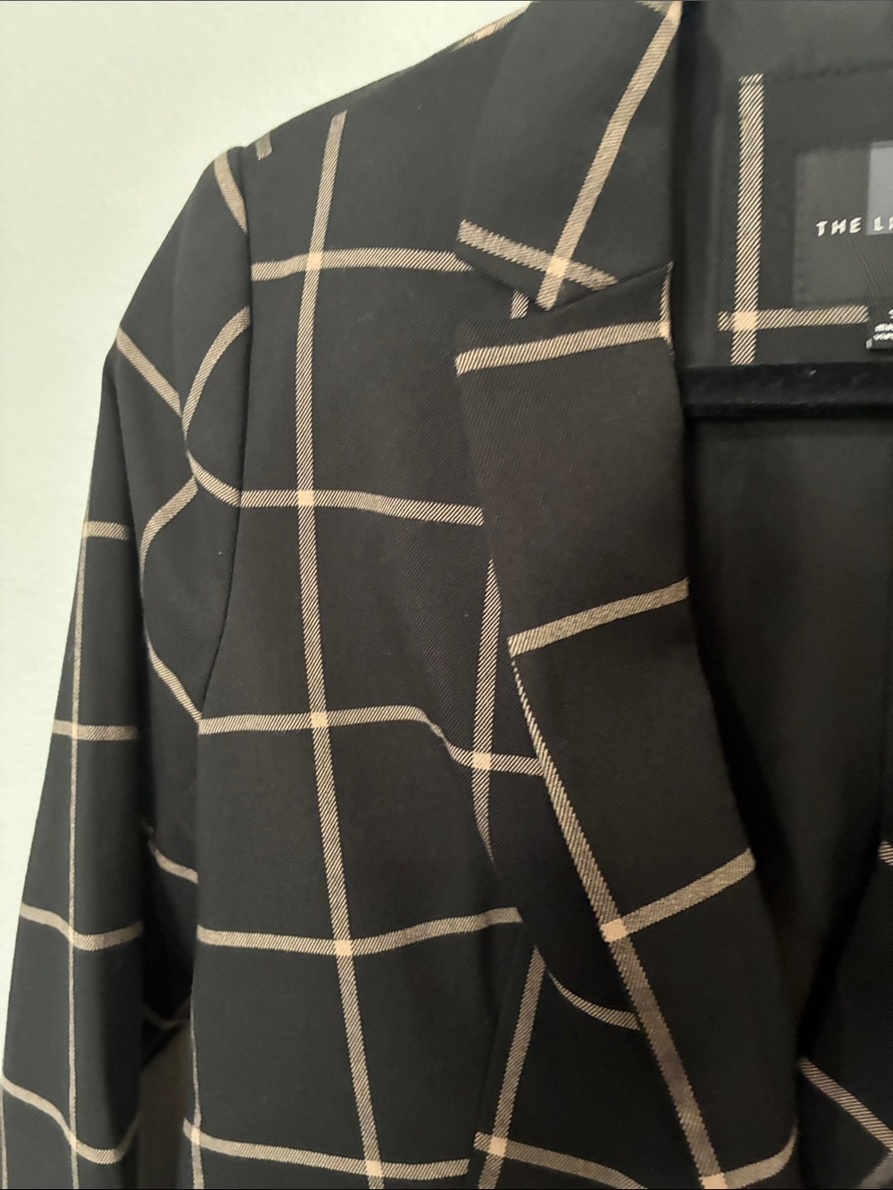 The Limited Black Blazer with Taupe Windowpane - Picture 4 of 7